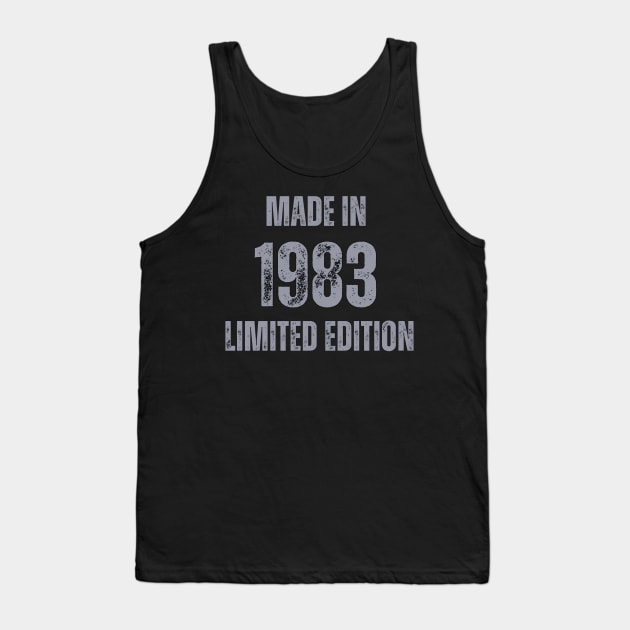 Vintage Made in 1983 , Limited Edition  , Gift for Mom Dad Birthday Tank Top by Mary_Momerwids